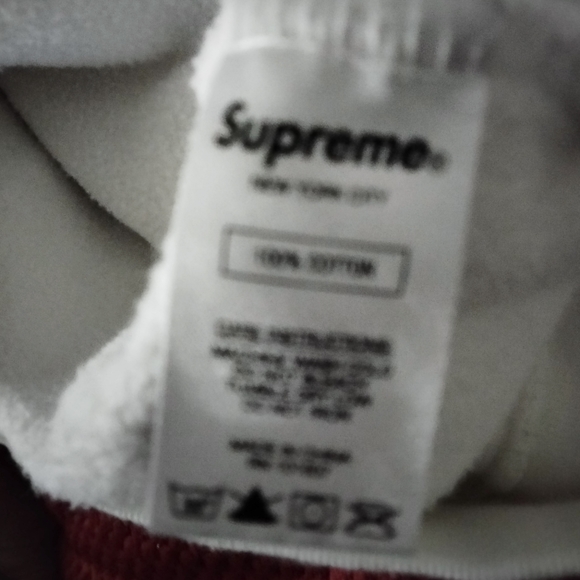 SUPREME "SIDELINE" HOODIE WHT/GREY SZ. LARGE - Picture 4 of 7